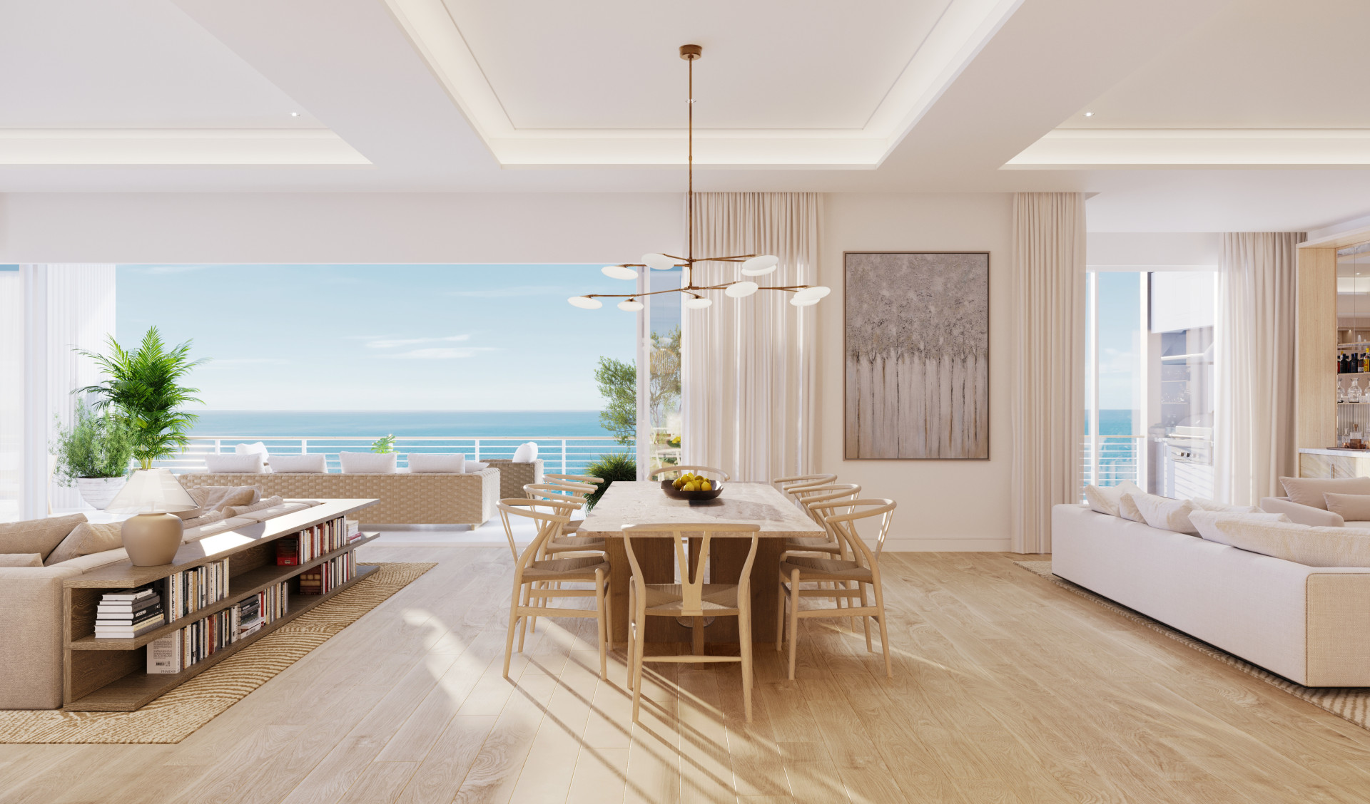 INT02 Beachwood Great Room View 01 Blonde White Oakwood